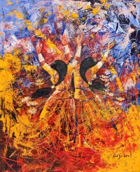 Harji Lal, 16 x 19, Acrylic On Canvas, Figurative Painting, AC-HAR-006